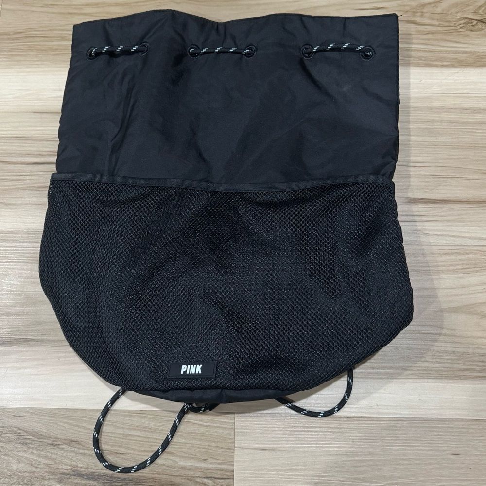 Victoria’s Secret PINK Black Drawstring Bag